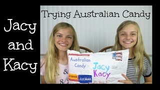 Trying Australian Candy  Jacy and Kacy [upl. by Edaj]