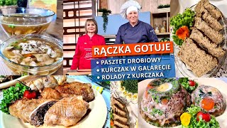 Rączka gotuje pasztet drobiowy kurczak w galarecie rolady drobiowe z grzybami [upl. by Kenyon]