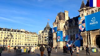 🇫🇷☀️【HDR 4K】Paris Walk  Sully Morland to Châtelet via Hôtel de Ville Jan 2024 [upl. by Olsen]