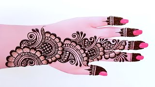 Very beautiful stylish front hand mehndi design  easy arabic mehndi  mehndi ka design  Mehndi [upl. by Castra]