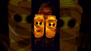 👻 Mason Jar Mummies  Halloween Craft for Kids  Simple Eco Friendly Halloween Craft 🎃 [upl. by Otsirc]