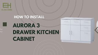 ELISA HOME  AURORA 3 DRAWER KITCHEN CABINET [upl. by Elockcin837]