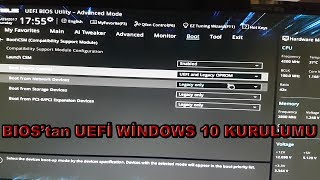 BIOStan UEFİ Windows 10 kurulumu [upl. by Sucram]