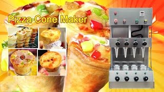 Pizza cone maker  How to Make Pizza Cones  Pizza cone oven machine [upl. by Tj861]