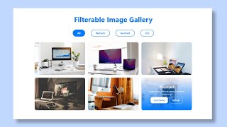 Filterable Image Gallery in HTML CSS amp JavaScript  Responsive Portfolio Filter Gallery [upl. by Ayanad671]