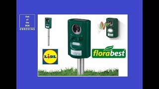 Florabest Solar Powered Animal Repeller UNBOXING Lidl Range 8m Detection angle 110° [upl. by Halilahk]