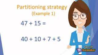 Addition Strategies Partitioning Numbers [upl. by Claudette]