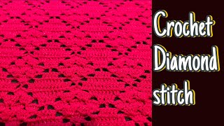 Crochet Diamond stitchpattern part 1 [upl. by Idnarb203]