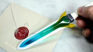 レジンで作るサイバーなペーパーナイフCyber paper knife made of resin [upl. by Kristo645]