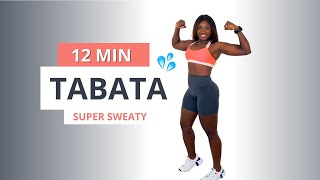 12 MIN TABATA WORKOUT  HIIT EXPRESS NO REPEAT No Equipment No Talking [upl. by Lalat]