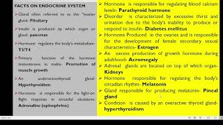 FACTS ABOUT ENDOCRINE SYSTEM [upl. by Akinak]