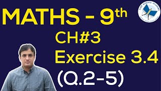 9th Class Maths solutions ch 3 Exercise 34 Q 25  FAST MATHEMATICS TUTORIALS [upl. by Redneval]