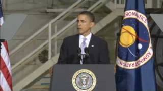 President Obama Pledges Total Commitment to NASA [upl. by Bone]