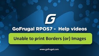 GoFrugal RPOS7  Borders not printing  Print design troubleshooting  English [upl. by Gudrun]