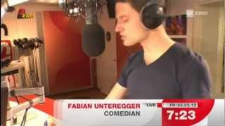 «Zum Glück ist Freitag» vom 23032012 11  Comedy mit Fabian Unteregger  SRF [upl. by Eirac]