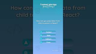 Frontend interview questions Quiz 10 javascript react interview developer [upl. by Odrarej789]