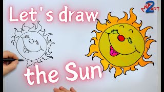 How to Draw the Sun Easy  Fun Summer Art Tutorial [upl. by Leaffar]