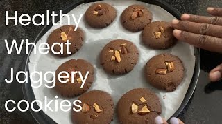 Healthy Eggless Cookies in LG Microwave oven MJ2887BFUM 🍪  Whole Wheat Jaggery Cookies Recipe [upl. by Odetta]