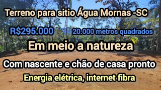 IMÓVEL RURAL PARA SÍTIO ÁGUAS MORNAS SC NASCENTE NATUREZA 20 mil METROS R 29500000 [upl. by Bindman836]