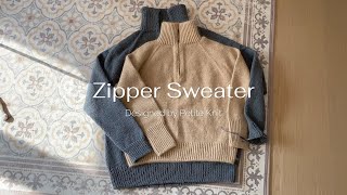 Zipper Sweater by Petite Knit  Differences in mens  Installing a zipper  Finished object [upl. by Athey]