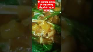 Lets eat Pocherong Baboy for lunch Yummy yummy [upl. by Irahcaz]