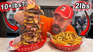 Biggest Food Challenge Ive Ever Attempted  Big Daddys 10lb Bacon Cheeseburger Challenge [upl. by Ploch]