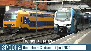 Treinen in Amersfoort Centraal  7 juni 2020 [upl. by Nirel58]