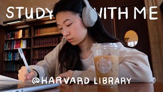 1 Hour Study with Me Harvard Library  real time lofi productive ☁️ ☕️ [upl. by Cornew]