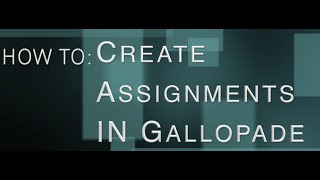 How to Create Assignments in Gallopade [upl. by Yattirb]