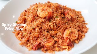 EASY SPICY SHRIMP FRIED RICE RECIPE [upl. by Nomed]