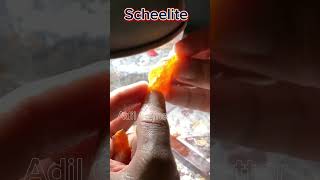 Scheelite Cutting gemstone greensapphire crystals preciousstone emeraldstone viralvideo [upl. by Emirak]