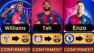 Barcelona all new latest transfer news 202425 ft Enzo nico tah and more 🔵🔴 [upl. by Eyahsal]