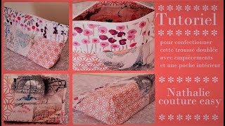 Tutoriel pour confectionner cette trousse avec empiècements [upl. by Ynnad]