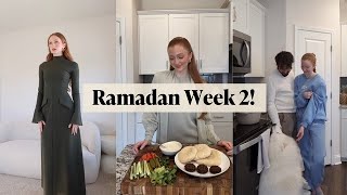 Ramadan Week 2 Making falafel amp pita bread Modest dresses haul Our evening routine [upl. by Leaw774]