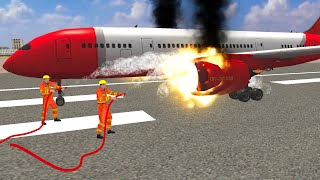 Airplane Fire Simulation  Firefighters in Action  iOS Android gameplay [upl. by Kazmirci556]