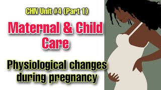 Pregnancy Care Physiological Changes Safe Motherhood and Maternal amp Child Health  CHN by Tutor [upl. by Januarius]