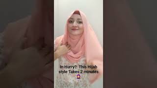 Simple Chiffon Georgette Hijab Tutorial with Hijab cap hijab hijabinspiration hijabfashion [upl. by Fortune]