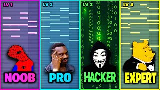 4 Levels Of Chords  NOOB vs PRO vs HACKER vs EXPERT [upl. by Ylrehc34]