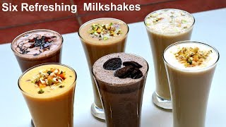 ६ तरीके के मिल्कशेक गर्मियों के लिए  6 Refreshing Milkshakes  Summer Drinks  KabitasKitchen [upl. by Harned]