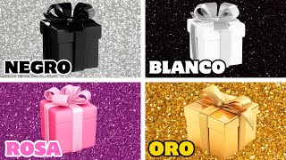 Elige 1 Regalo de 4 🎁🌈🖤🤍👑 ¡Desafío de 4 Cajas de Regalo  Choose Your Gift [upl. by Bobbee]