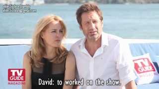 David Duchovny and Gillian Anderson  CCSD TV Guide 2013 [upl. by Htebsil]