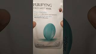 O3Purifying Face Sheet Mask Review 🎭 skincare shorts shortsfeed asmrsounds [upl. by Cressy]