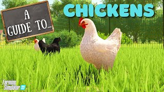 A GUIDE TO CHICKENS in Farming Simulator 22  PS5  FS22 [upl. by Susejedairam606]