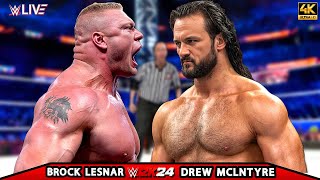 Brock Lesnar vs Drew McIntyre  No Holds Barred Match  SMACKDOWN LIVE 2024  WWE Dec 212024 [upl. by Almeta271]