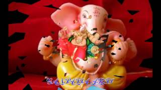 Gajanana Shri Ganraya KARAOKE with Lyrics Ganpati Song  Ganpati Aarti  Devotional Song [upl. by Oal608]