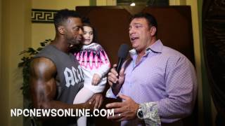 2017 IFBB Pittsburgh Pro Mens Physique Winner Raymont Edmonds Interview With Bob Cicherillo [upl. by Cogn]