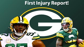 Packers FIRST Injury Report Vs Colts  Jacobs Clark Love [upl. by Aniral]