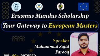 How to win Erasmus Mundus Scholarship By M Sajid Farooq [upl. by Namaan]