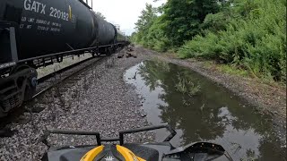 canal trail train tracks 1000cc offroad sendit renegade canamoffroad railway wot [upl. by Tomkin]