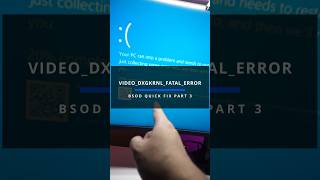 BSOD quick fix VIDEODXGKRNLFATALERROR part 3 shorts [upl. by Nguyen805]